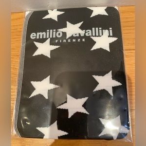 NWT Emilio Cavallini 2-pack Face Masks Stars, Black